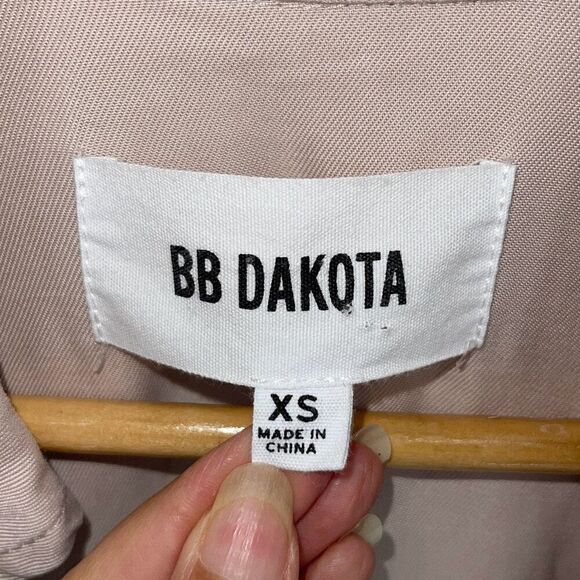 BB Dakota Womens Open Front Waterfall Draped Long Sleeve Blazer Jacket Pink XS - Picture 7 of 9